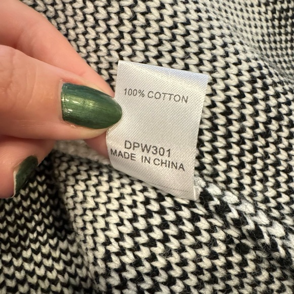 De Philo Black & White Plaid Draped Sweater Jacket Oversized Cardigan Size S - Picture 10 of 13